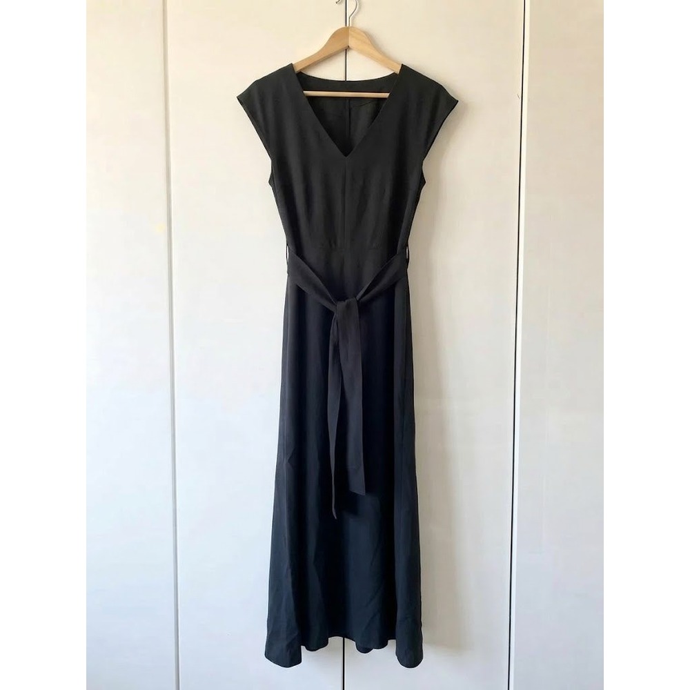 Vince Cap Sleeve Wrap-Tie Handkerchief Hem Cocktail Dress Minimalist Chic